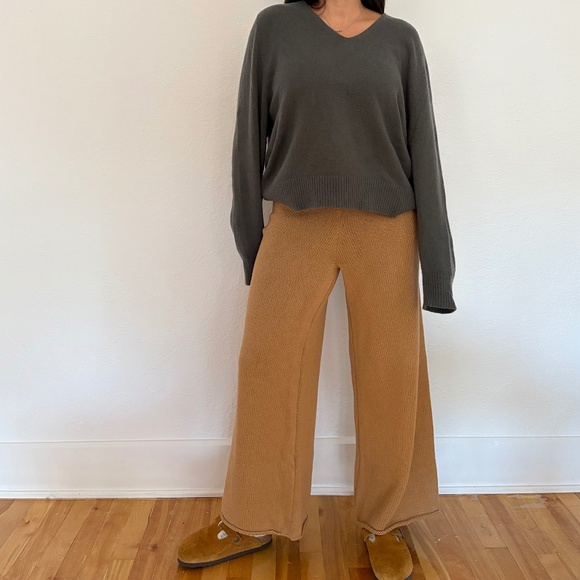 The simple folk wide leg knit trousers - Picture 3 of 7
